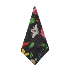 Chefanie Black Flat Flower Napkins (4) Online