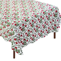 Chefanie Block Print Noël Tablecloth Outlet