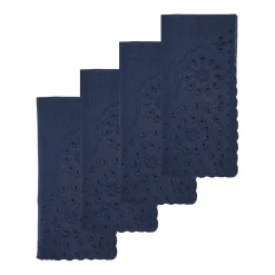Chefanie Blue Eyelet Dinner Napkins (4) Clearance