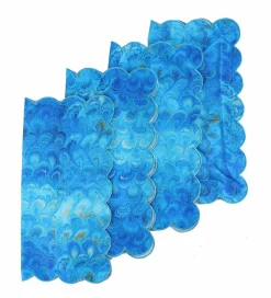 Chefanie Blue Marble Napkins (4) Clearance