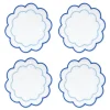 Chefanie Blue Scalloped Cocktail Napkins (4) Hot