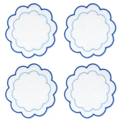 Chefanie Blue Scalloped Cocktail Napkins (4) Hot
