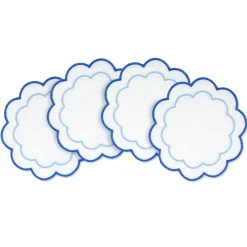 Chefanie Blue Scalloped Cocktail Napkins (4) Hot
