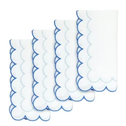 Chefanie Blue Scalloped Dinner Napkins (4) Best