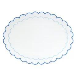Chefanie Blue Scalloped Placemat