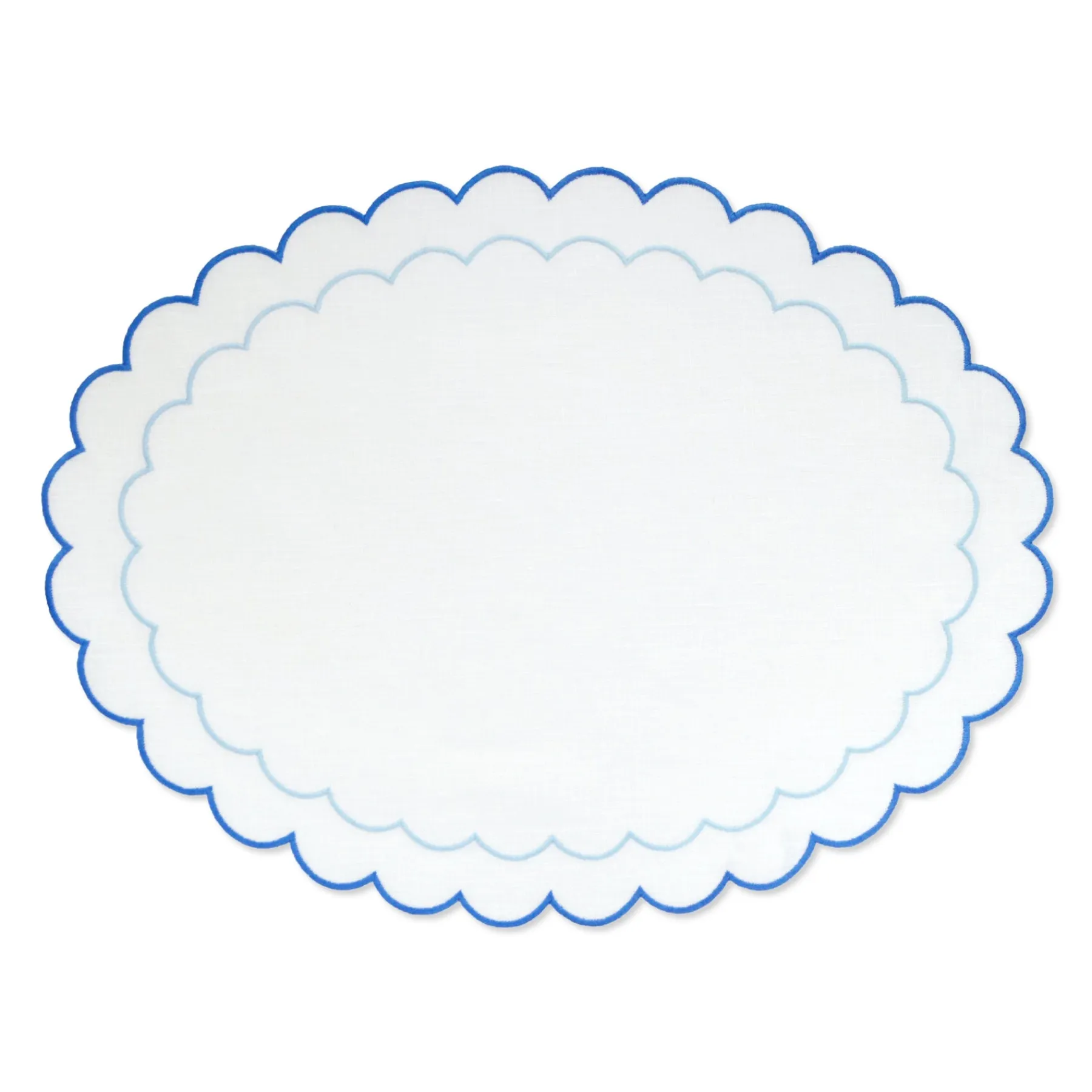 Chefanie Blue Scalloped Placemat