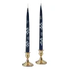 Chefanie Blue Snowflake Painted Tapers (2)