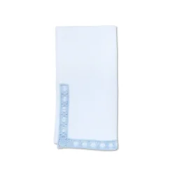 Chefanie Blue Trim Dinner Napkins (4) New