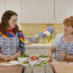 Chefanie Blue & White Apron Clearance