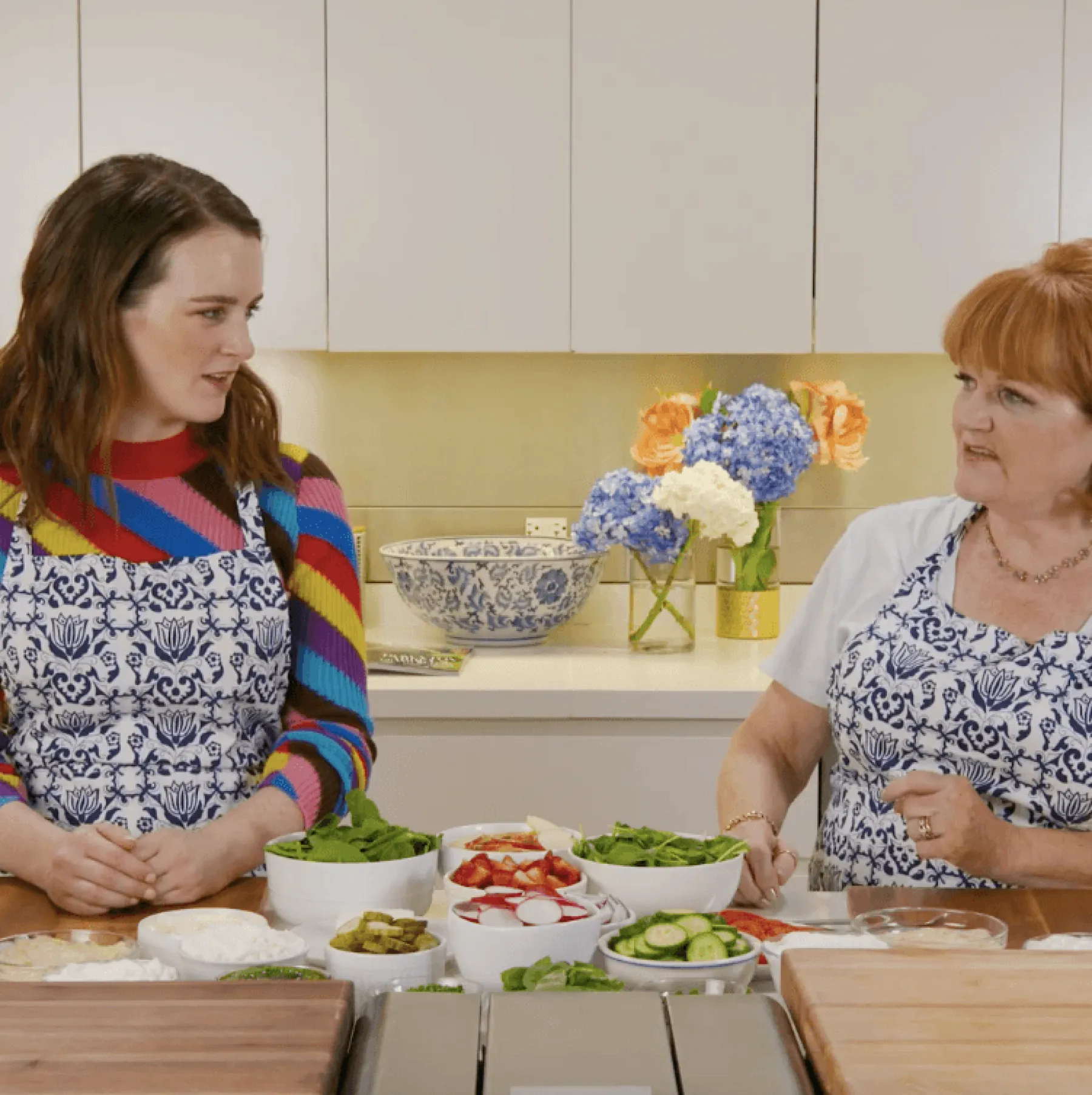 Chefanie Blue & White Apron Clearance