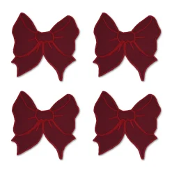 Chefanie Burgundy Bow Cocktail Napkins (4) Best