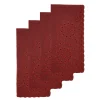 Chefanie Burgundy Eyelet Dinner Napkins (4) Sale
