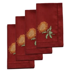 Chefanie Chrysanthemum Dinner Napkins (4) Hot
