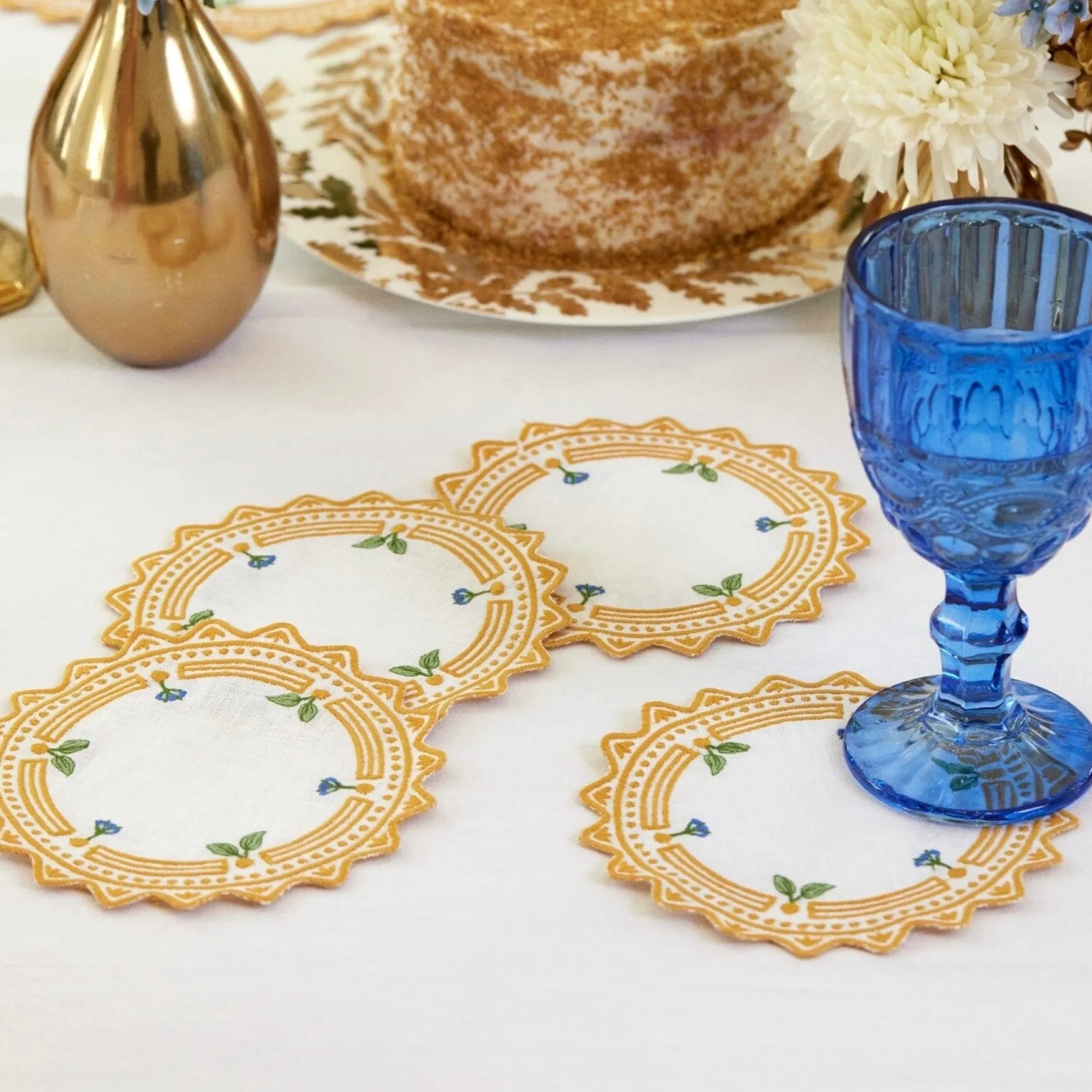 Chefanie Circle Danica Cocktail Napkins (4) Online