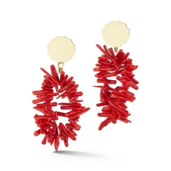 Chefanie Coral Earrings Outlet
