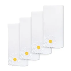 Chefanie Daisy Linen Dinner Napkins (4)