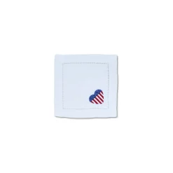 Chefanie Flag Heart Cocktail Napkins (4) Discount