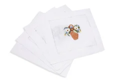 Chefanie Flower Basket Cocktail Napkins (4) Discount