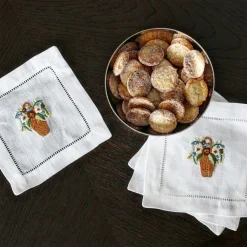 Chefanie Flower Basket Cocktail Napkins (4) Discount