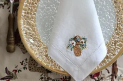 Chefanie Flower Basket Dinner Napkins (4)