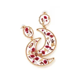 Chefanie Flower Moon Earrings New