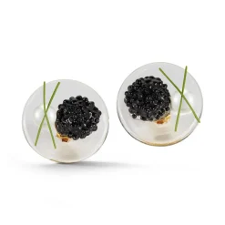 Chefanie Glass Blini Earrings New