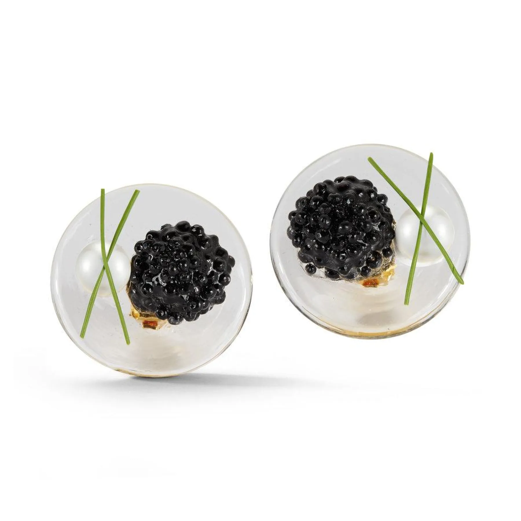 Chefanie Glass Blini Earrings New