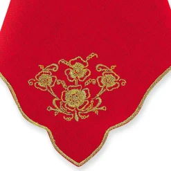 Chefanie Gold Flower Dinner Napkins (4) Online