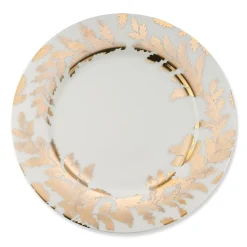 Chefanie Gold Leaves Dinner Plate New