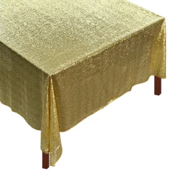 Chefanie Gold Sequin Tablecloth Clearance