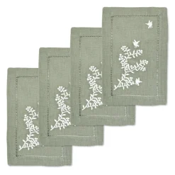 Chefanie Green Chinoiserie Cocktail Napkins (4) Hot