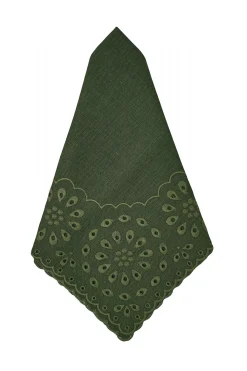 Chefanie Green Eyelet Dinner Napkins (4) Clearance