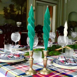 Chefanie Green Feather Candles (2) Outlet