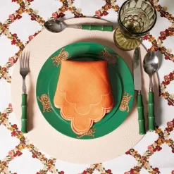 Chefanie Orange Scalloped Dinner Napkins (4) Discount