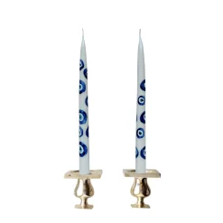 Chefanie Painted Evil Eye Tapers (2) New
