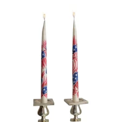 Chefanie Painted Flag Tapers (2) Clearance