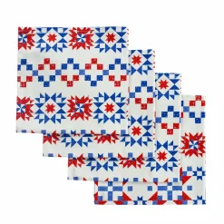 Chefanie Patriotic Quilt Dinner Napkins (4) Hot