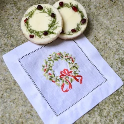 Chefanie Pearl Wreath Cocktail Napkins (4) Online