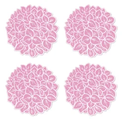 Chefanie Pink Hydrangea Cocktail Napkins (4) Outlet