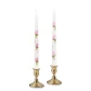 Chefanie Pink Hydrangea Painted Tapers (2) Clearance