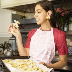 Chefanie Pink & White Apron Clearance