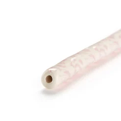Chefanie Pink & White Ceramic Straws (4) Clearance