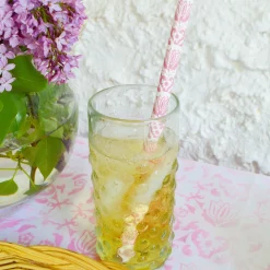 Chefanie Pink & White Ceramic Straws (4) Clearance