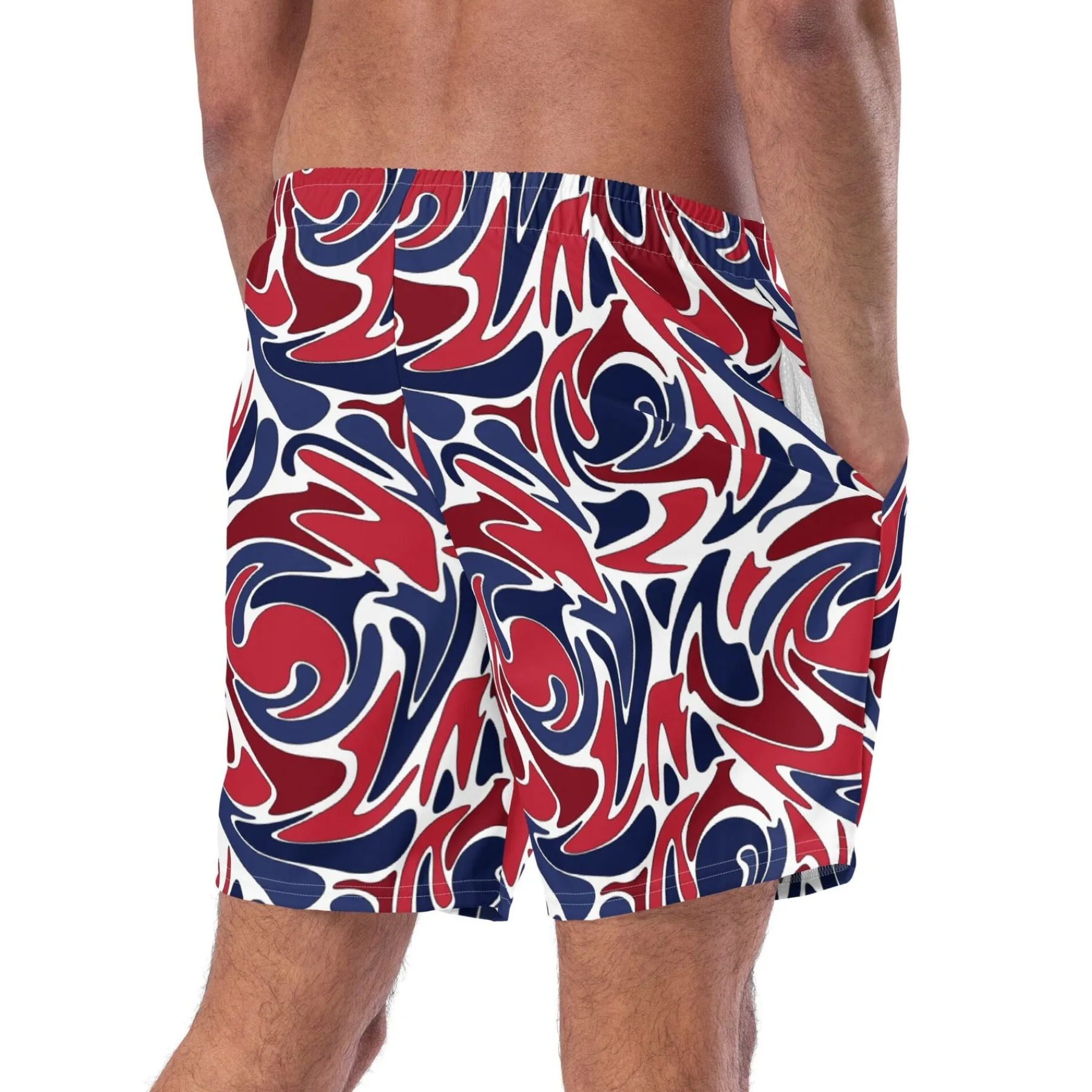 Chefanie Psychedelic Patriotic Swim Trunks Online