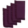 Chefanie Purple Fringe Dinner Napkins