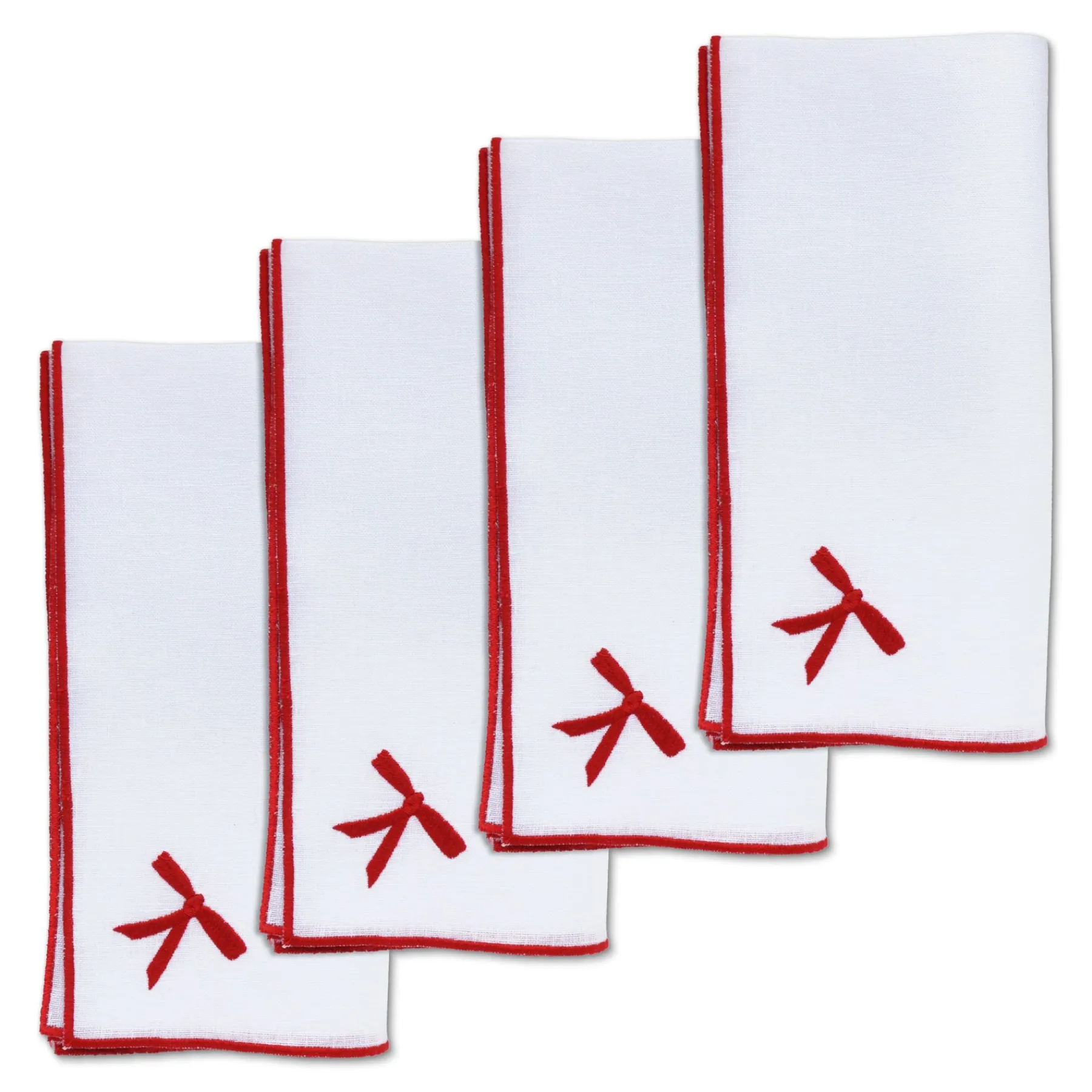 Chefanie Red Bow Dinner Napkins (4) Sale