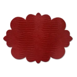 Chefanie Red Curly Embossed Placemat Outlet