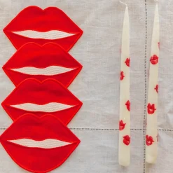 Chefanie Red Lip Cocktail Napkins (4) Hot