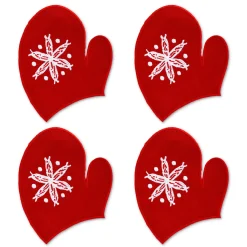 Chefanie Red Mitten Cocktail Napkins (4)