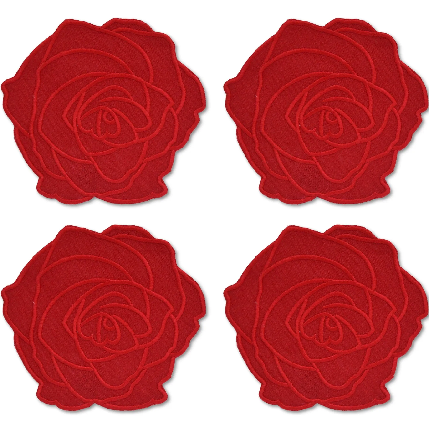 Chefanie Red Rose Cocktail Napkins (4) Online